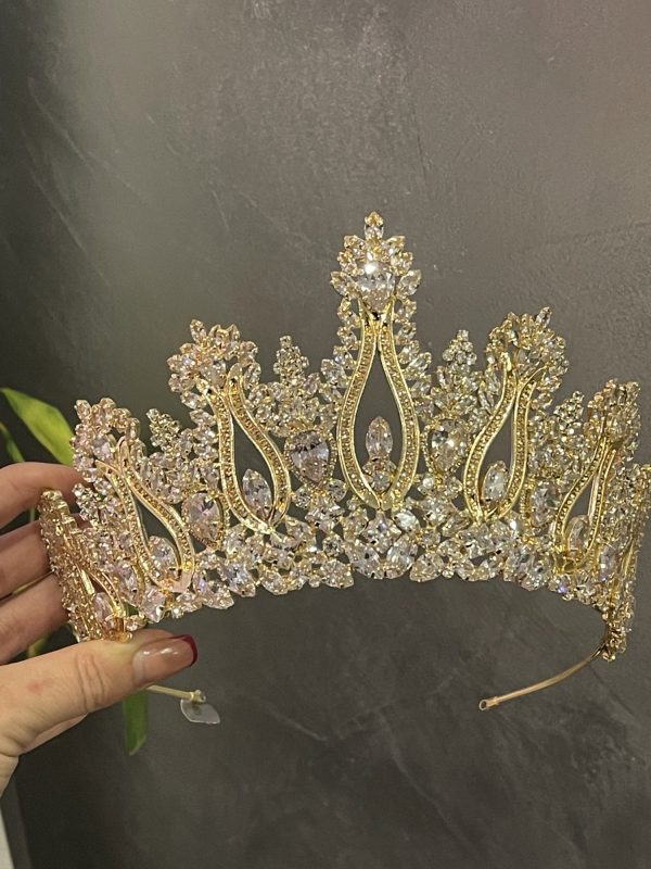 Couronne gold Cristal et zirconium L/T-1888