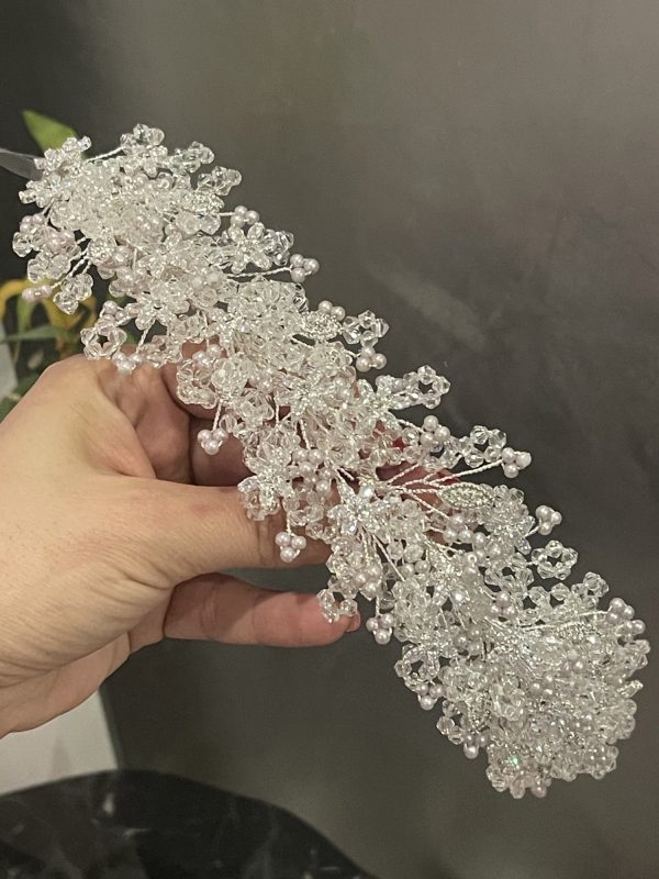 Hairband silver en perle et Zirconium L/T-1527 – Image 4